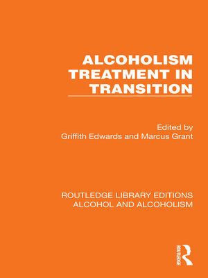 cover image of Alcoholism Treatment in Transition